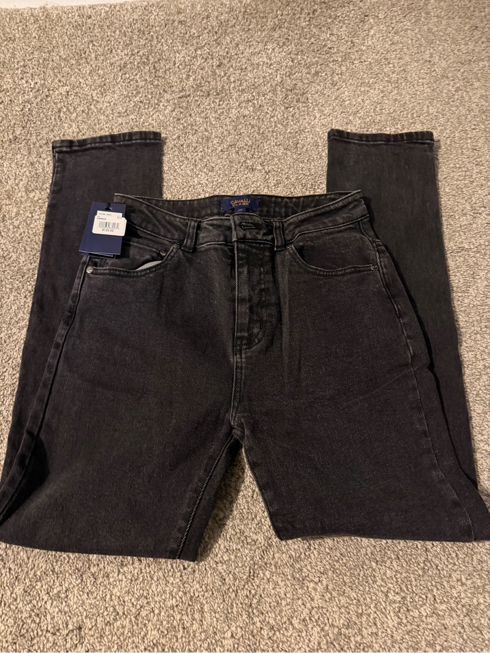 Cavalli Class Women's Black Straight Jeans